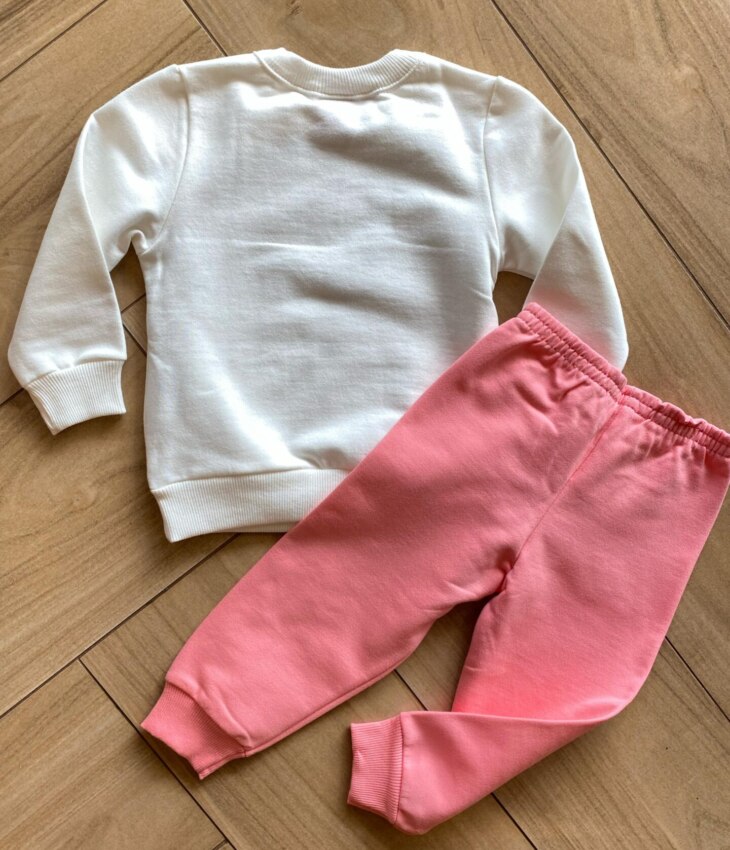 fernandaramoskids com br Conjunto Infantil Feminino Blusa Moletom e Calça Jogger Rosa2