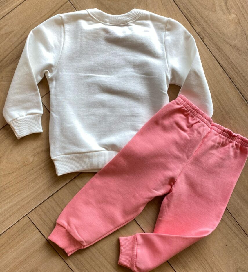fernandaramoskids com br Conjunto Infantil Feminino Blusa Moletom e Calça Jogger Rosa2