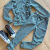 Conjunto Infantil Feminino Tricot Blusa Manga Longa e Calça Verde Fernanda Ramos Kids