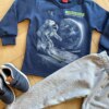 fernandaramoskids com br Conjunto Infantil Masculino Blusa Astronauta e Calça Cinza Clara1