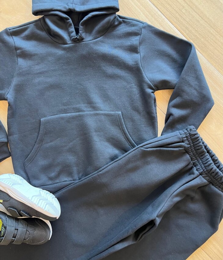 fernandaramoskids com br Conjunto Infantil Masculino Blusa com Bolso e Calça Preta1