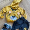 fernandaramoskids com br Conjunto Infantil Masculino Blusa com Capuz e Calça Preta Tiger1