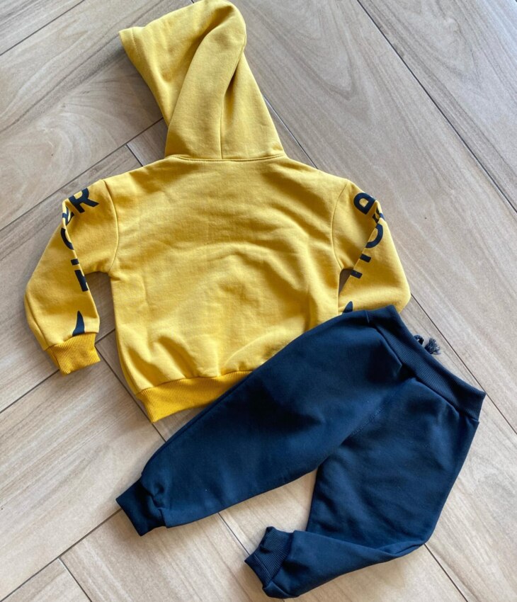 fernandaramoskids com br Conjunto Infantil Masculino Blusa com Capuz e Calça Preta Tiger2