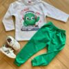 Conjunto Infantil Masculino Blusa Monster DJ e Calça Verde Fernanda Ramos Kids