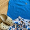 fernandaramoskids com br Conjunto Infantil Masculino Regata Azul Bic e Bermuda Estampada1