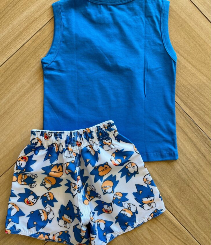 fernandaramoskids com br Conjunto Infantil Masculino Regata Azul Bic e Bermuda Estampada2