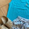 fernandaramoskids com br Conjunto Infantil Masculino Regata Azul e Bermuda Peixes1