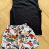 fernandaramoskids com br Conjunto Infantil Masculino Regata Preta e Bermuda Estampada2