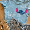 fernandaramoskids com br Cropped Infantil Feminino Manga Curta Canelado Stich Azul1