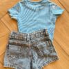 fernandaramoskids com br Cropped Infantil Feminino Manga Curta Canelado Stich Azul2