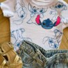 fernandaramoskids com br Cropped Infantil Feminino Manga Curta Canelado Stich Branco1