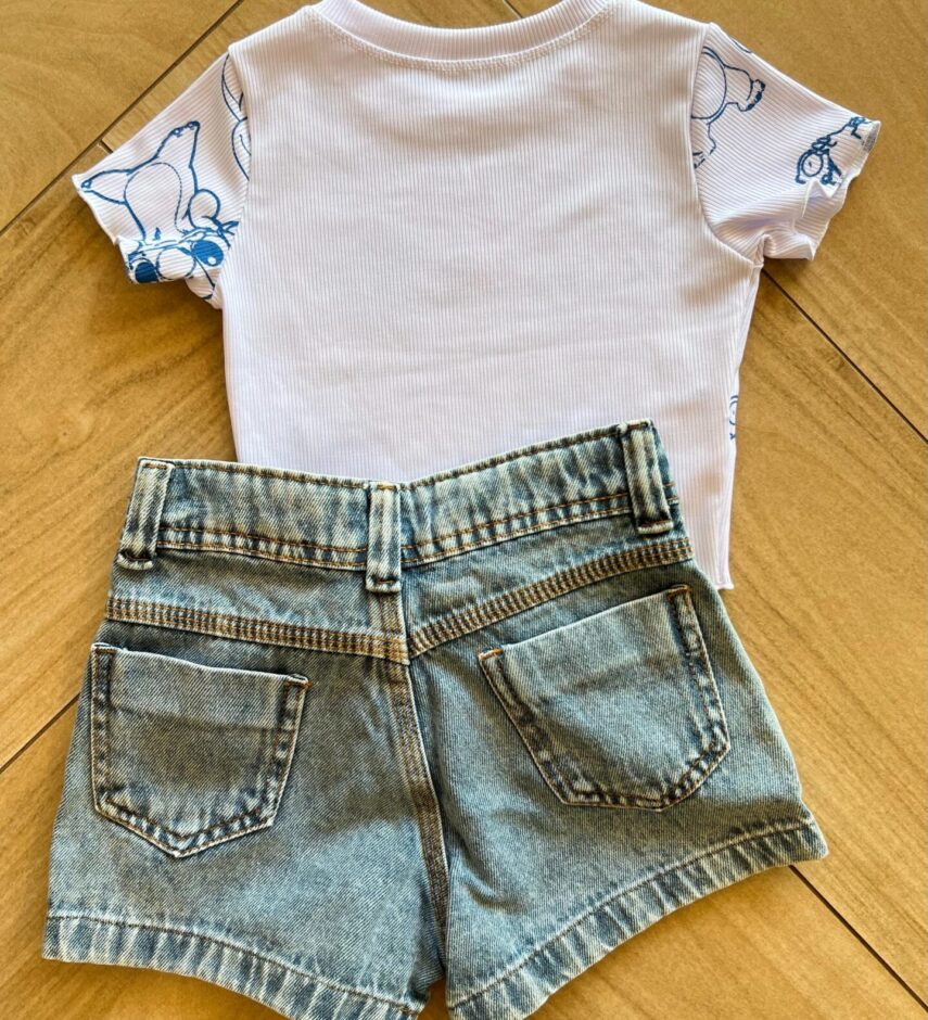 fernandaramoskids com br Cropped Infantil Feminino Manga Curta Canelado Stich Branco2