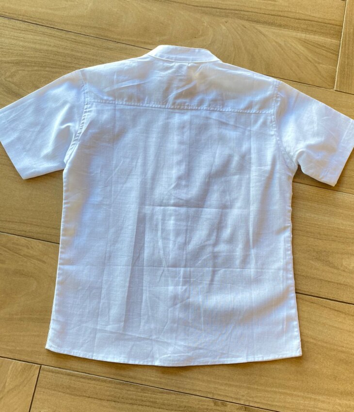 fernandaramosstore com br Camisa Infantil Masculina Casual Bata Branca2