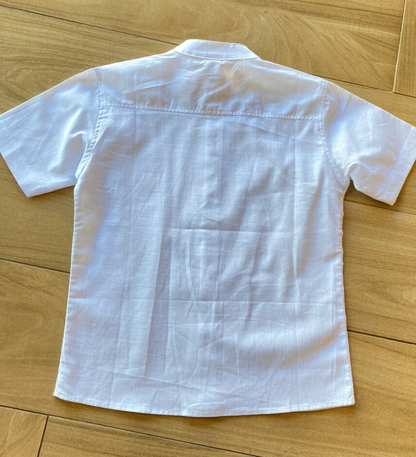fernandaramosstore com br Camisa Infantil Masculina Casual Bata Branca2