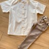 Camisa Infantil Masculina Casual Bata Cru Fernanda Ramos Kids