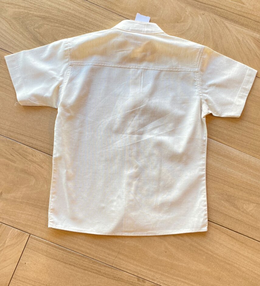 fernandaramosstore com br Camisa Infantil Masculina Casual Bata Cru2
