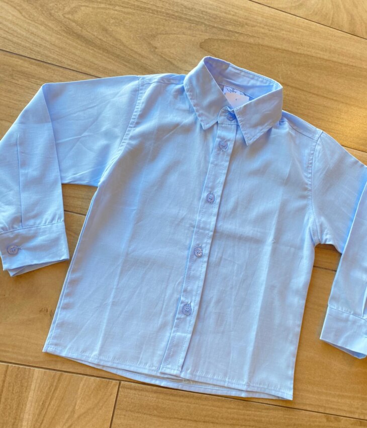 fernandaramosstore com br Camisa Infantil Masculina Manga Longa Social Azul Claro1
