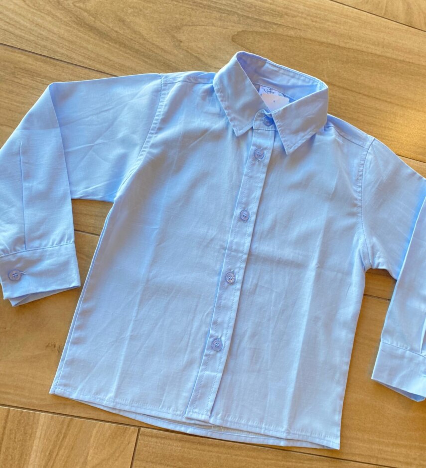 fernandaramosstore com br Camisa Infantil Masculina Manga Longa Social Azul Claro1