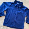 fernandaramosstore com br Camisa Infantil Masculina Manga Longa Social Azul Escuro1
