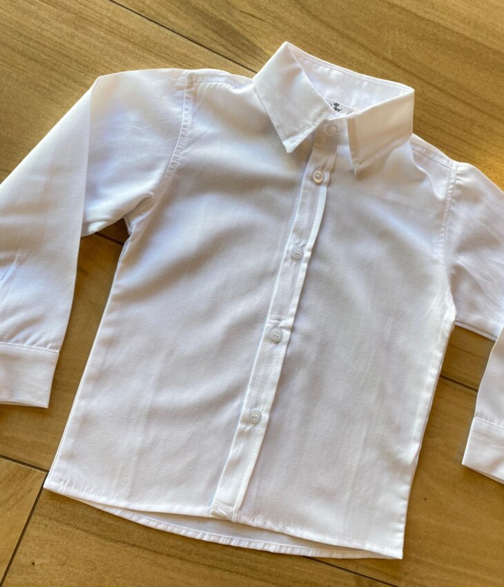 fernandaramosstore com br Camisa Infantil Masculina Manga Longa Social Branca1