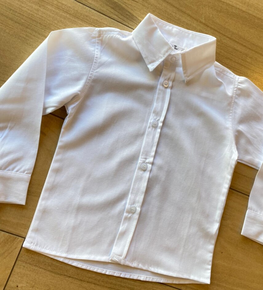 fernandaramosstore com br Camisa Infantil Masculina Manga Longa Social Branca1
