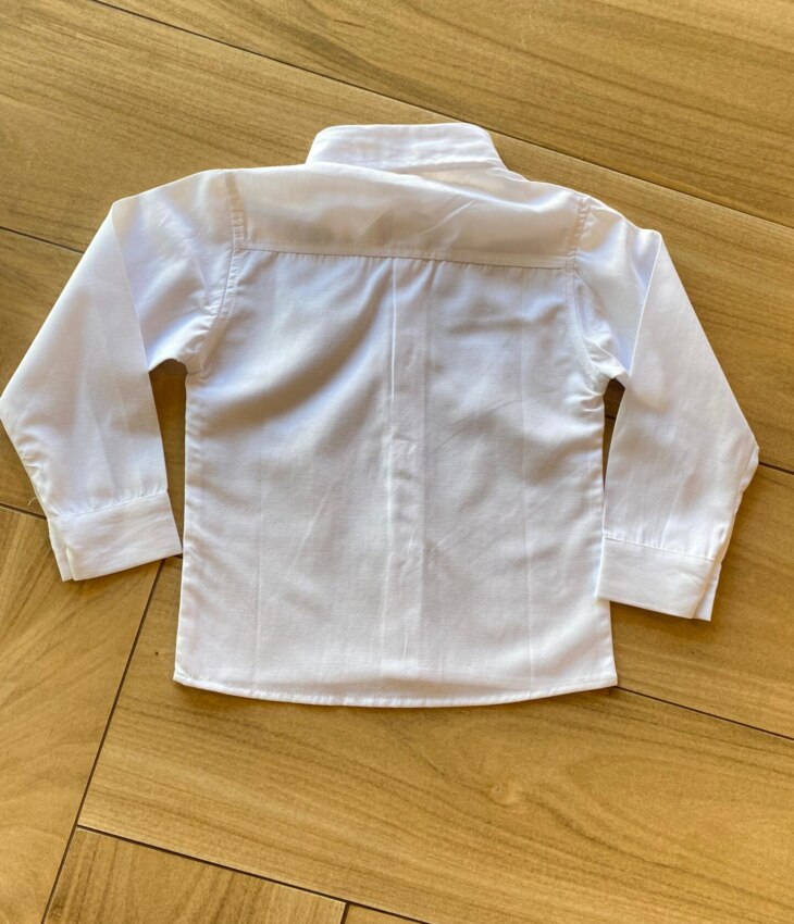 fernandaramosstore com br Camisa Infantil Masculina Manga Longa Social Branca2