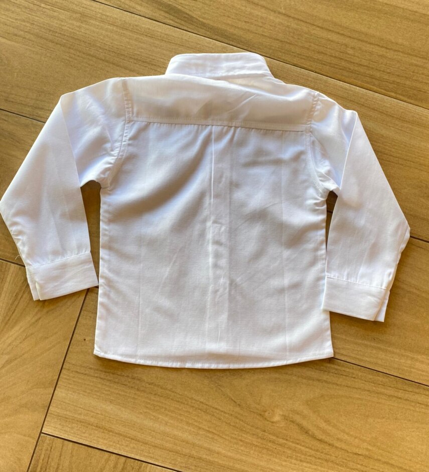 fernandaramosstore com br Camisa Infantil Masculina Manga Longa Social Branca2