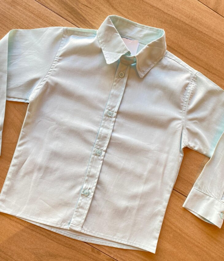 fernandaramosstore com br Camisa Infantil Masculina Manga Longa Social Verde Claro1