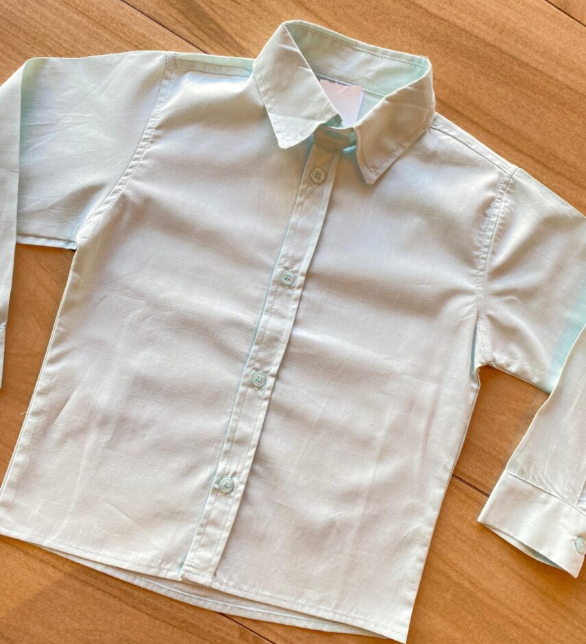 fernandaramosstore com br Camisa Infantil Masculina Manga Longa Social Verde Claro1