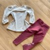fernandaramosstore com br Conjunto Infantil Feminino Blusa Manga Longa e Calça Legging Vinho2