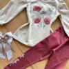fernandaramosstore com br Conjunto Infantil Feminino Blusa Manga Longa e Calça Legging Vinho1