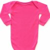 Body Infantil Feminino Manga Longa Pink Detalhe na Gola Fernanda Ramos Kids