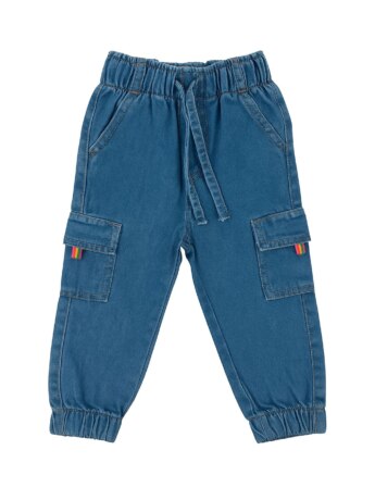Calça Feminina Jeans Jogger com Amarração 35283 Fernanda Ramos Kids