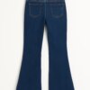 Calça Feminina Jeans Lavagem Escura Flare com Elástico Fernanda Ramos Kids