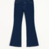 Calça Feminina Jeans Lavagem Escura Flare com Elástico Fernanda Ramos Kids