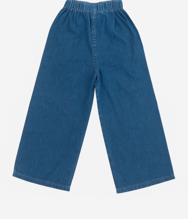 Calça Feminina Jeans Médio Wide Leg Oversize Fernanda Ramos Kids