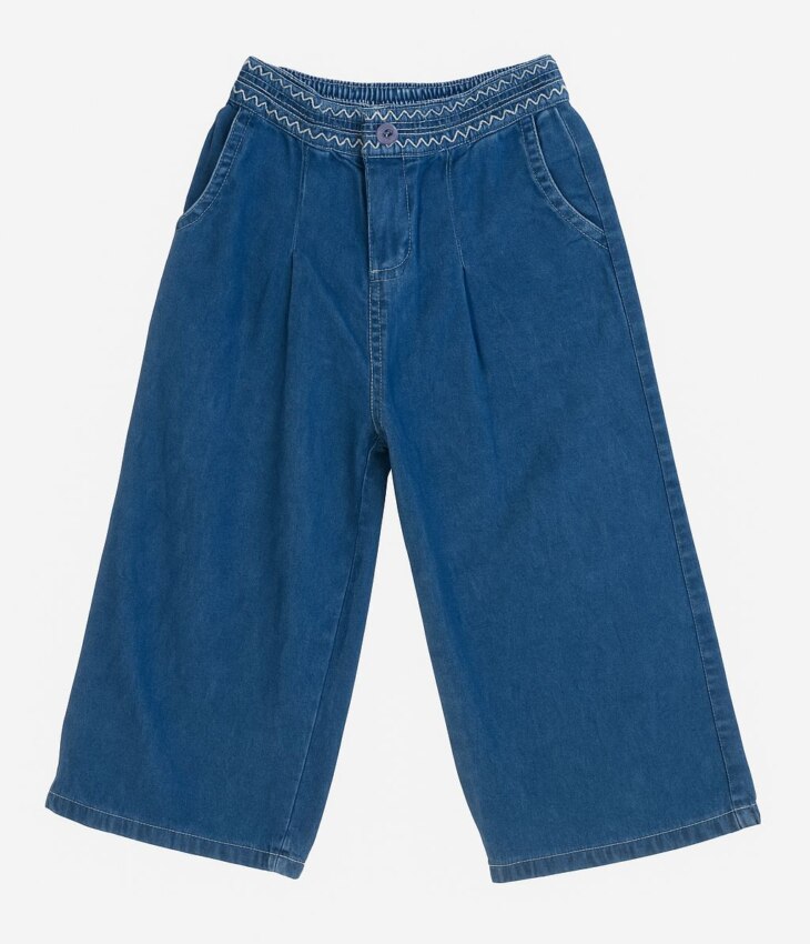 Calça Feminina Jeans Médio Wide Leg Oversize Fernanda Ramos Kids
