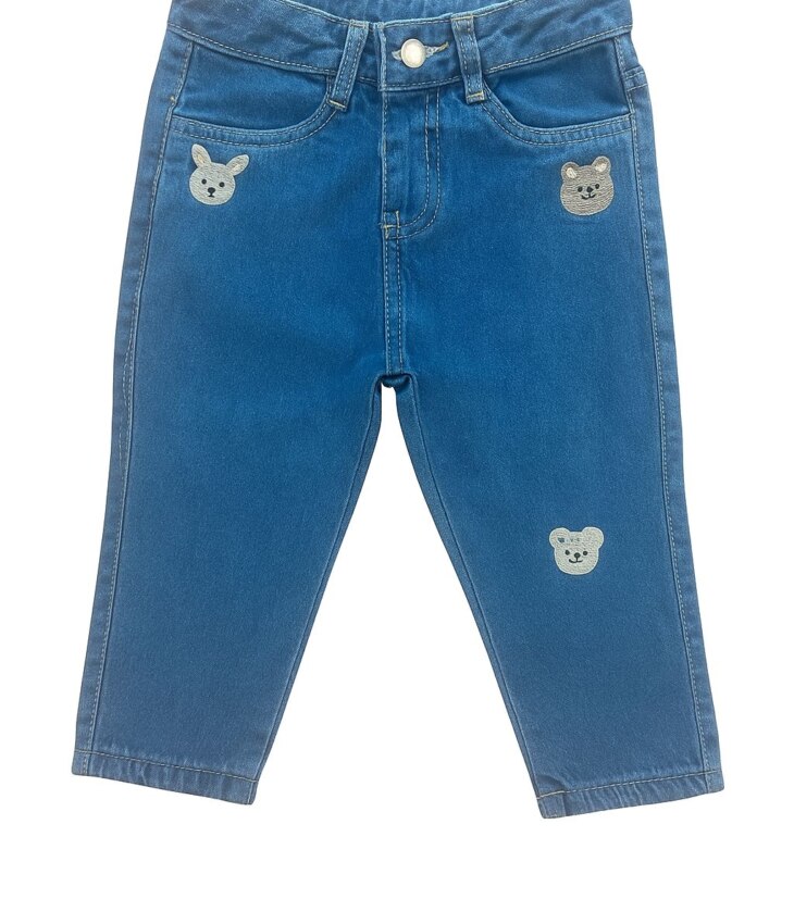 Calça Feminina Jeans Mom Bichinhos 35487 Z Fernanda Ramos Kids