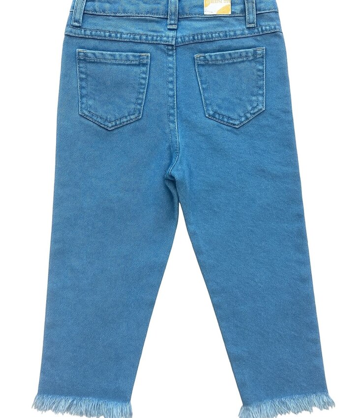 Calça Feminina Jeans Mom Coração em Strass 35425 P Fernanda Ramos Kids