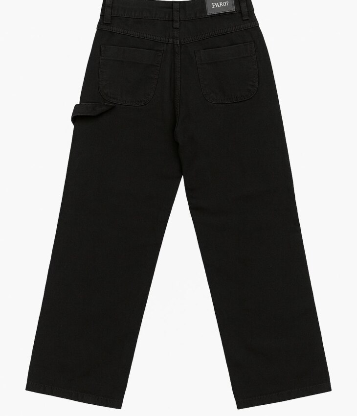Calça Feminina Jeans Preta com Detalhe Skater 36295 P Fernanda Ramos Kids