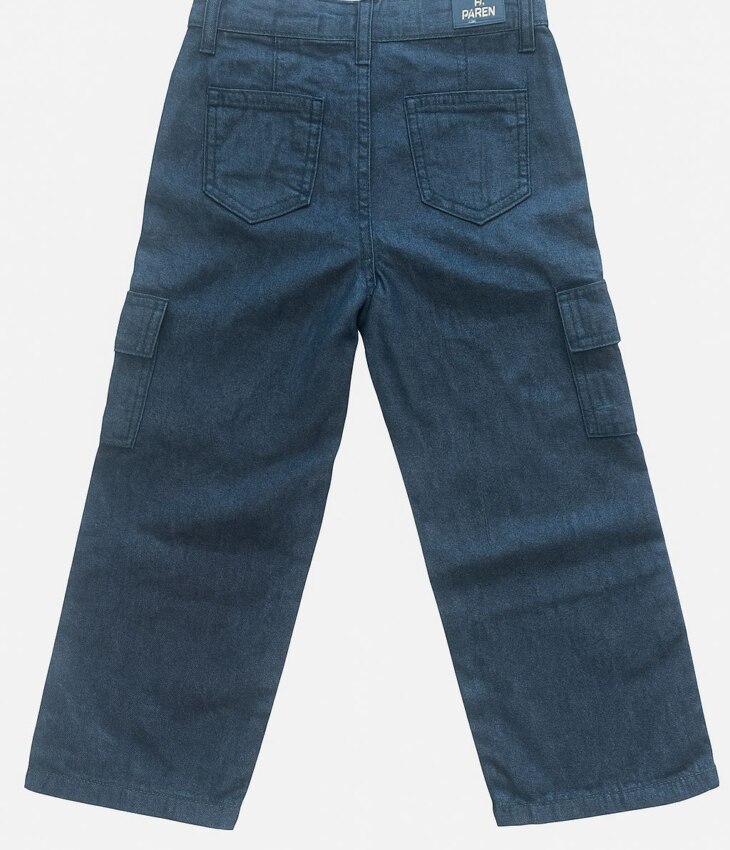 Calça Feminina Jeans Preta Wide Leg 360 Fernanda Ramos Kids