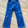 Calça Feminina Jeans Wide Leg Cargo Fernanda Ramos Kids