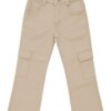 Calça Juvenil Feminina Wide Leg Cargo Bege Fernanda Ramos Kids