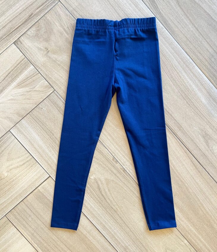 Calça Legging Infantil Feminina em Cotton Azul Marinho 1623 Fernanda Ramos Kids