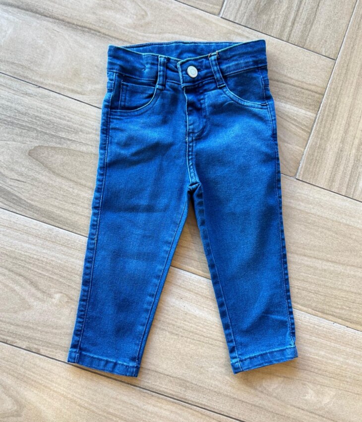 Calça Masculina Infantil Jeans Escuro com Bolso Comfort Fernanda Ramos Kids
