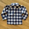 fernandaramoskids com br Camisa Infantil Masculina Manga Longa Xadrez Azul Marinho2