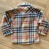 fernandaramoskids com br Camisa Infantil Masculina Manga Longa Xadrez Flanelada Bege2