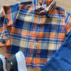fernandaramoskids com br Camisa Infantil Masculina Manga Longa Xadrez Flanelada Caqui1