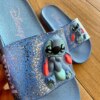 Chinelo Infantil Feminino com Detalhe e Brilho Azul Fernanda Ramos Kids