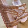 Chinelo Infantil Feminino Tiras Duplas com Glitter Rose Fernanda Ramos Kids